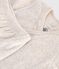 Ensemble b&eacute;b&eacute; en coton brod&eacute; poitrine uni beige chin&eacute;