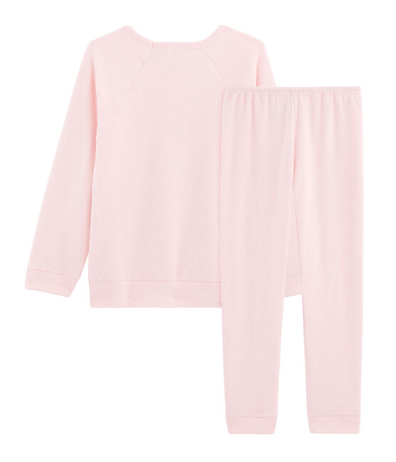 Pyjama petite fille en bouclette éponge grattée extra chaude rose MINOIS