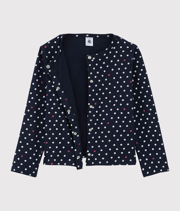Cardigan enfant fille bleu/multicouleur