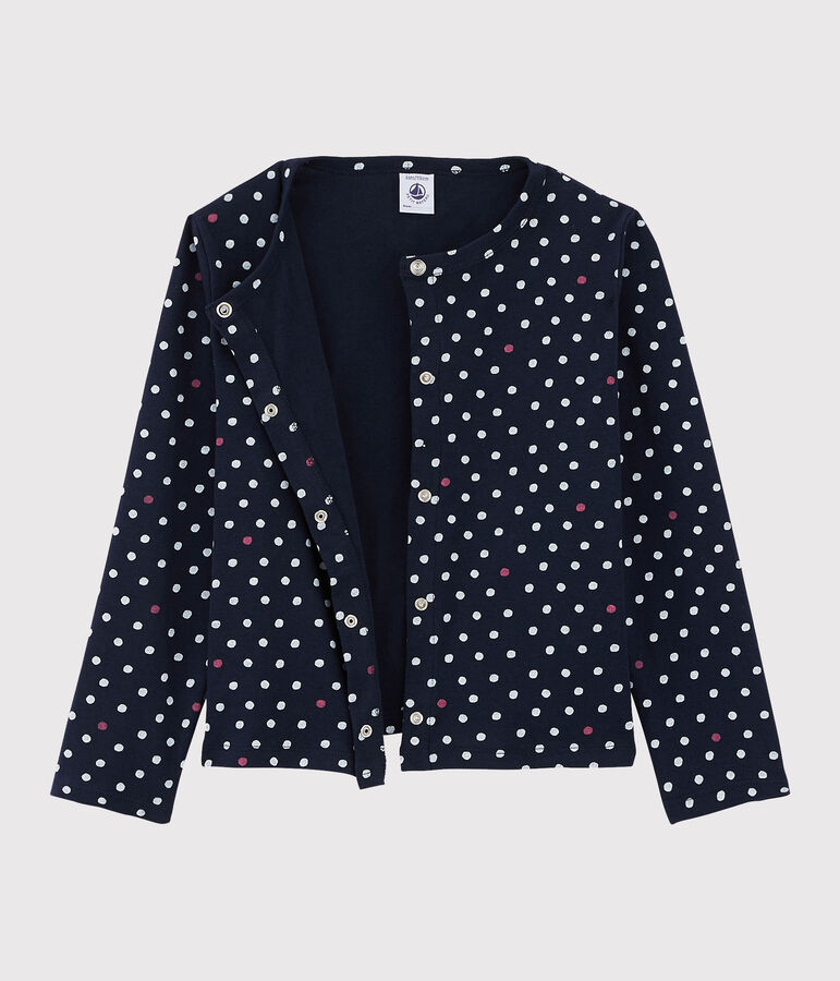 Cardigan enfant fille bleu/multicouleur