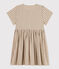Robe manches courtes en seersucker enfant fille MARECAGE/ SALINE