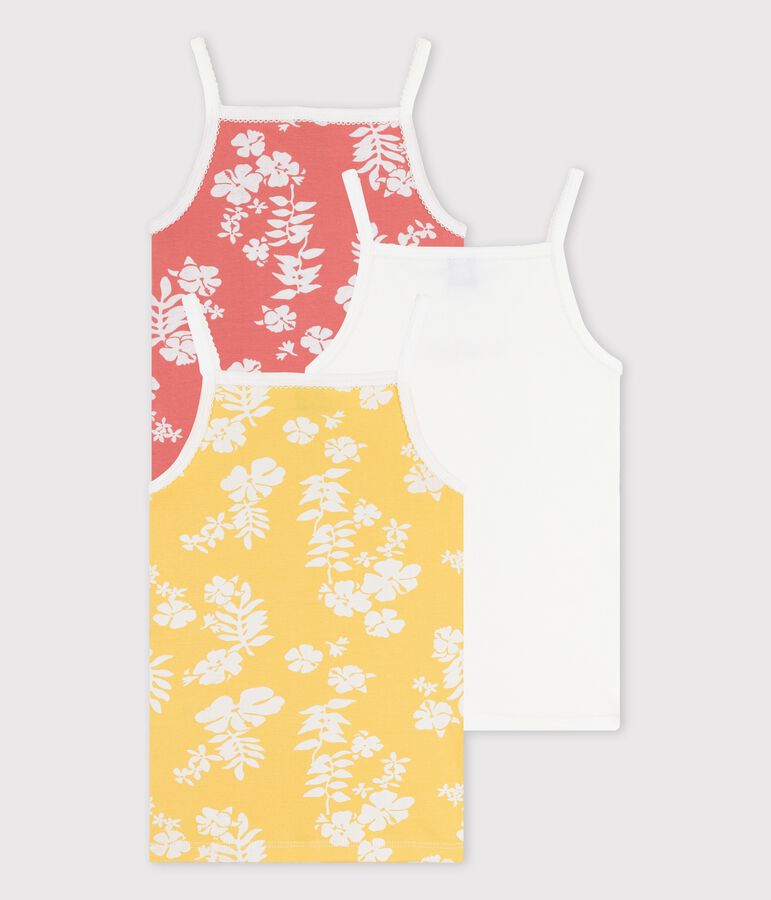 Lot de 3 chemises &agrave; bretelles Hawa&iuml; petite fille en coton multicouleur