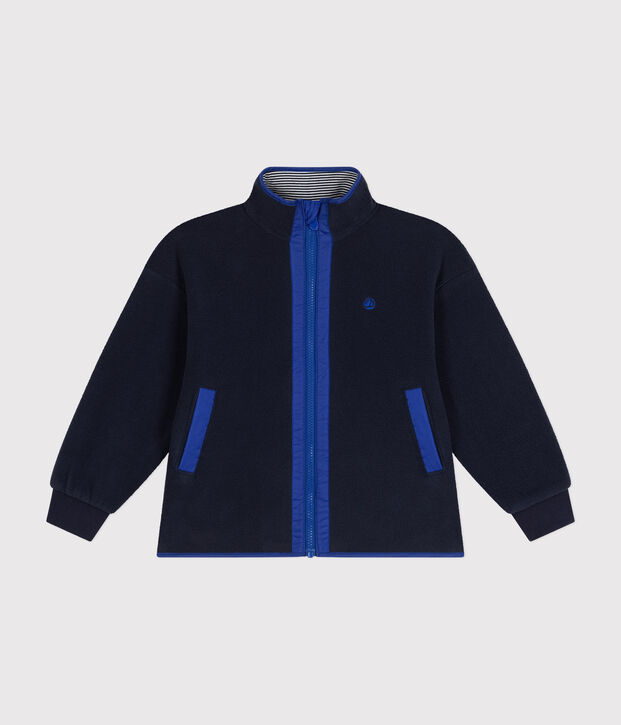 Veste zipp&eacute;e en polaire enfant jour gar&ccedil;on bleu marine