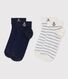 Lot de 2 paires de chaussettes basses enfant fille-garçon