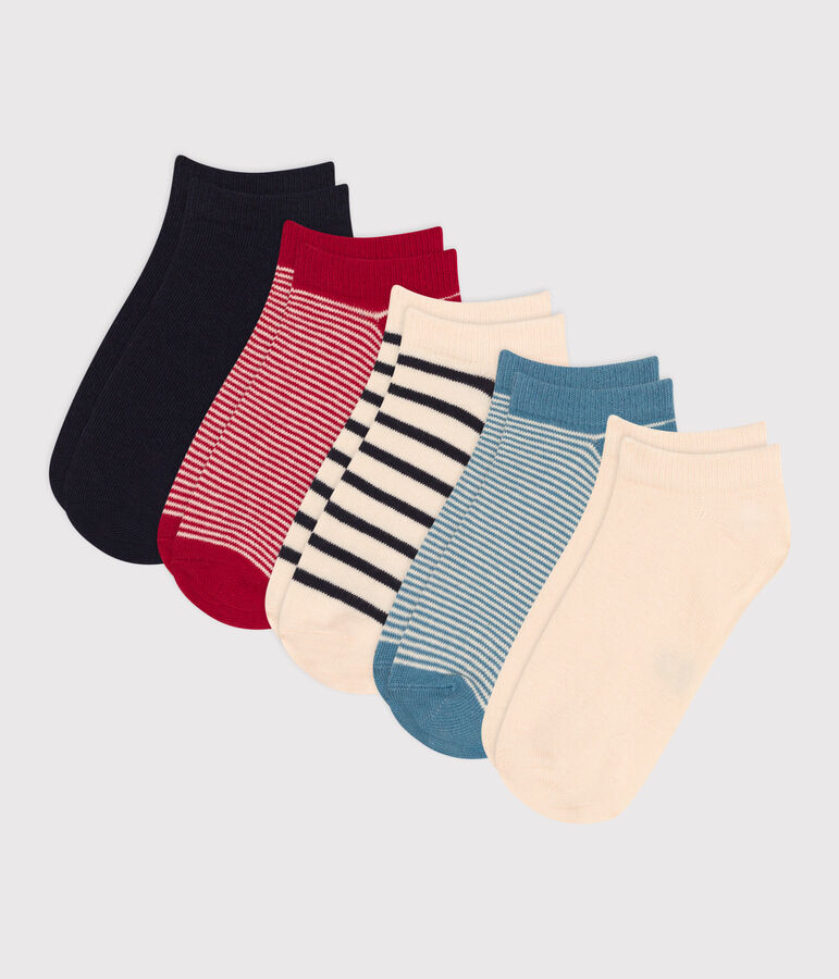 Lot de 5 paires de chaussettes rayures en jersey de coton enfants variante 1