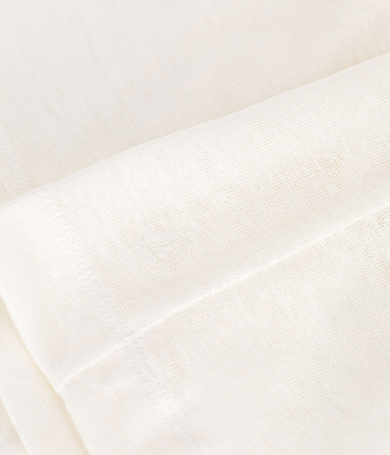 Tee-shirt en lin femme blanc ECUME