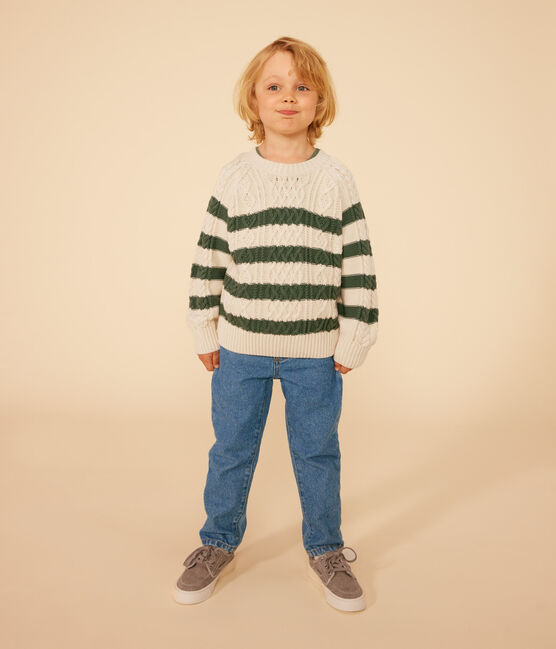 Pull irlandais à rayures en coton enfant AVALANCHE/ CROCO
