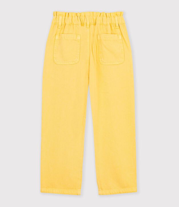 Pantalon enfant en coton jaune
