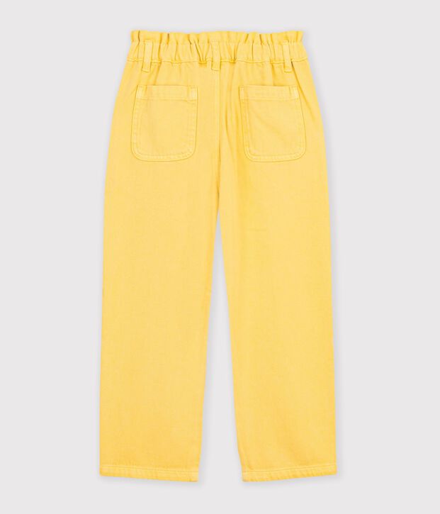Pantalon enfant en coton jaune