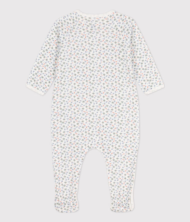 Dors bien imprim&eacute; b&eacute;b&eacute; en molleton blanc/multicouleur