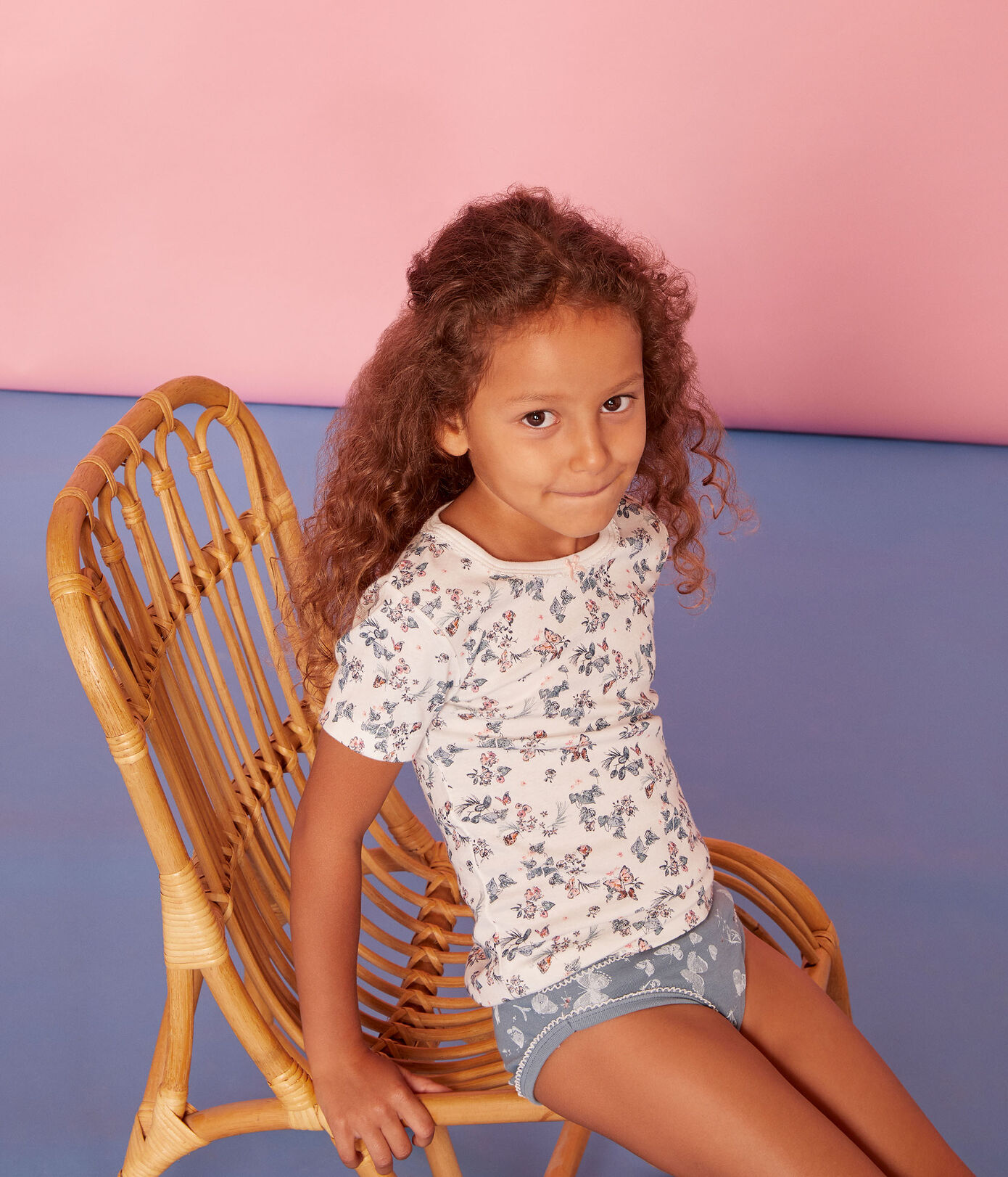 Schlafanzug Mädchen 152 Kurz Petit Bateau Mädchen Pyjacourt, Weiss