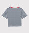 Tee-shirt LE BOXY en coton Femme bleu MEDIEVAL/blanc MARSHMALLOW