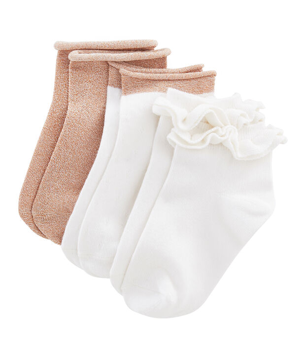 Boite 3 paires de chaussettes enfant fille multicouleur
