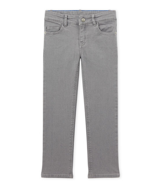 Pantalon slim fille en jean stretch gris Gris