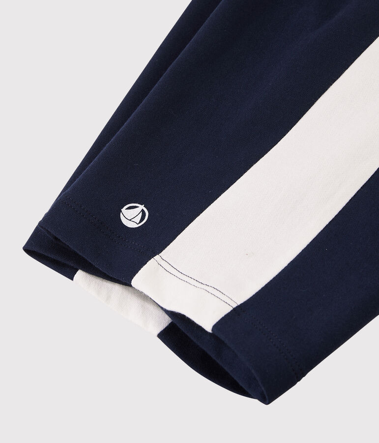 Bermuda en molleton l&eacute;ger enfant gar&ccedil;on blanc MARSHMALLOW/blanc MULTICO