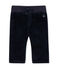 Pantalon bébé garçon en velours stretch doublé bleu SMOKING