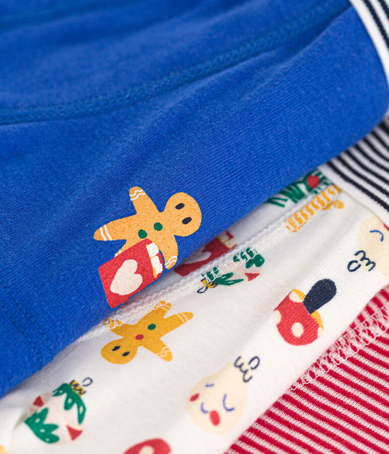 Lot de 3 boxers No&euml;l en coton enfant variante 1