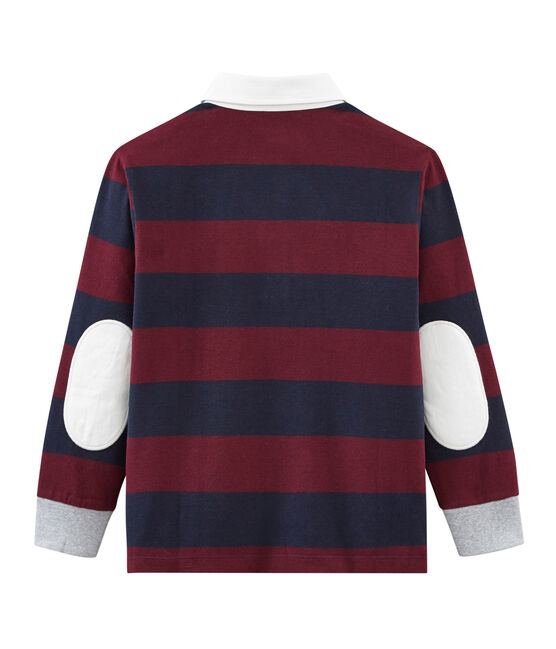 Polo rugby rayé enfant garçon bleu SMOKING/rouge OGRE
