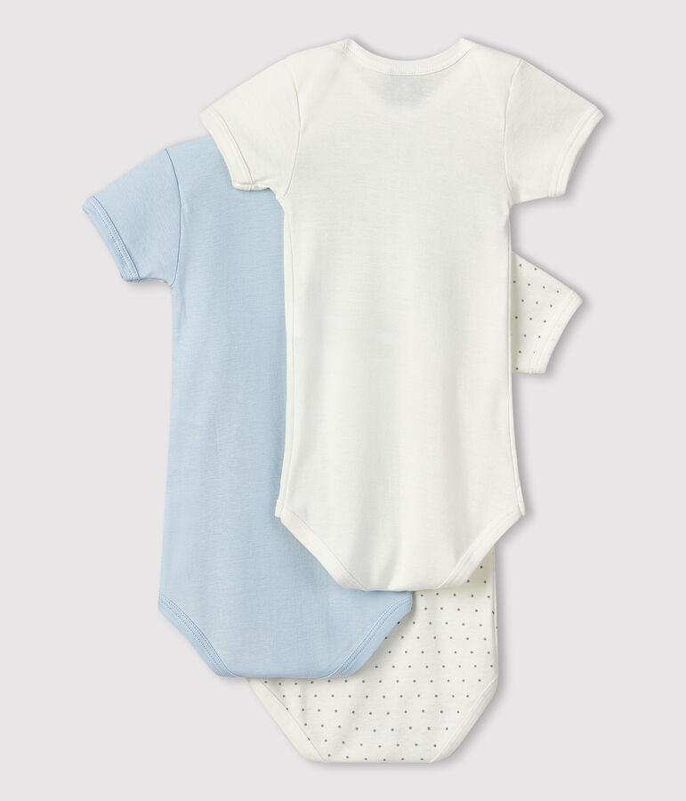 Lot de 3 bodies manches courtes en coton multicouleur