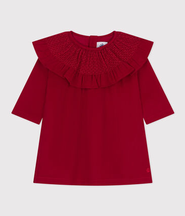 Robe manches longues en velours bébé