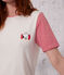 Pyjacourt Petit Bateau X Snoopy femme en coton blanc MARSHMALLOW/blanc MULTICO