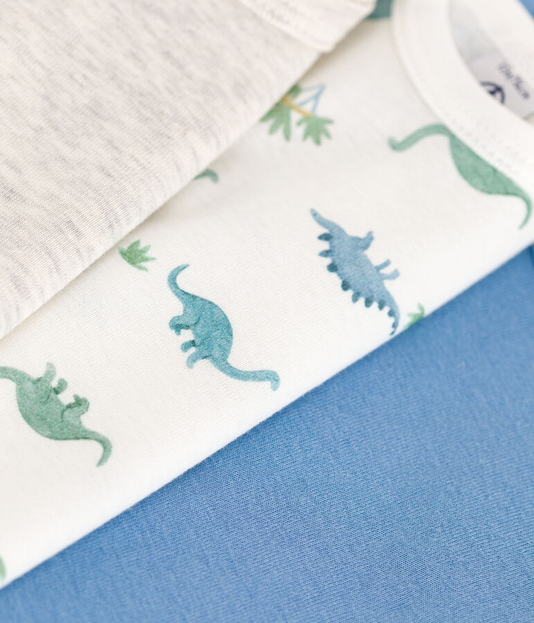 Lot de 3 bodies manches courtes en coton imprim&eacute; b&eacute;b&eacute; variante 1