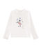 Tee shirt manches longues enfant fille blanc MARSHMALLOW