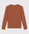 Tee-shirt L'ICONIQUE col rond en coton Femme marron CINA