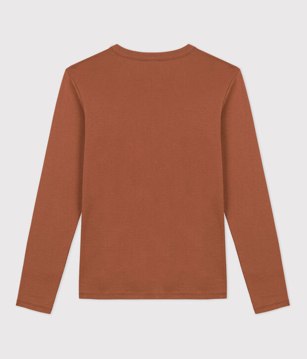 Tee-shirt L'ICONIQUE col rond en coton Femme marron