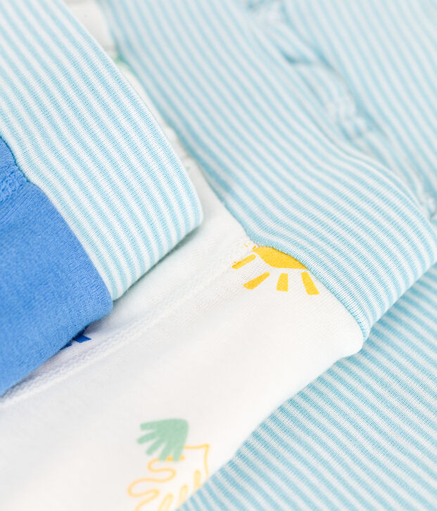 Lot de 3 boxers enfant en coton ceinture recouverte imprim&eacute;s multicouleur