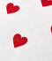Coussin cœur rouge en popeline blanc MARSHMALLOW/rouge TERKUIT