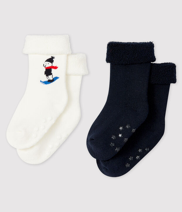 Lot de 2 paires de chaussettes b&eacute;b&eacute; multicouleur