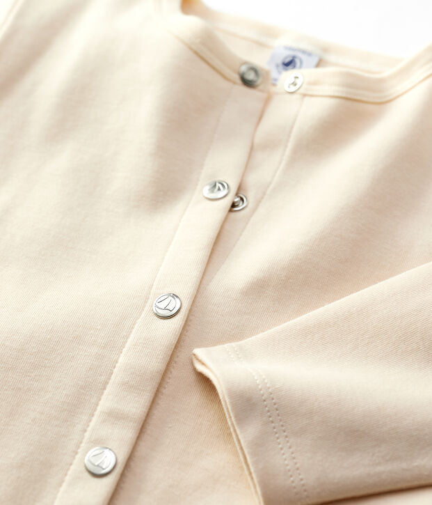 Cardigan en coton enfant fille &eacute;cru