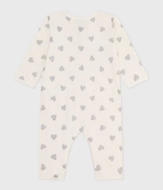 Pyjama bébé sans pieds en coton imprimé écru MILK/ ARGENT