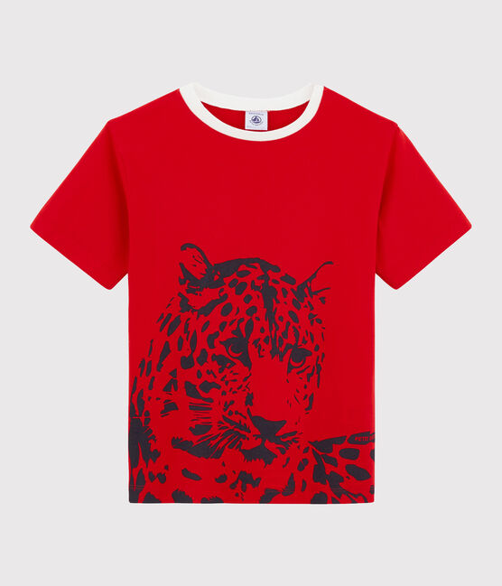 Tee-shirt enfant garcon rouge TERKUIT