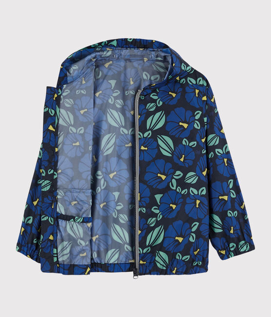 Coupe vent en polyester recyclé enfant garçon bleu SMOKING/blanc MULTICO