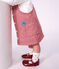 Robe b&eacute;b&eacute; sans manches en coton &agrave; rayures et badge c&oelig;ur rose/rose