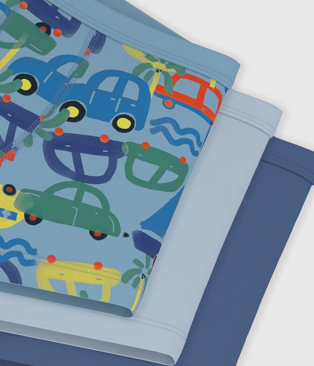 Lot de boxers enfant en coton &agrave; ceinture collet&eacute;e imprim&eacute; multicouleur