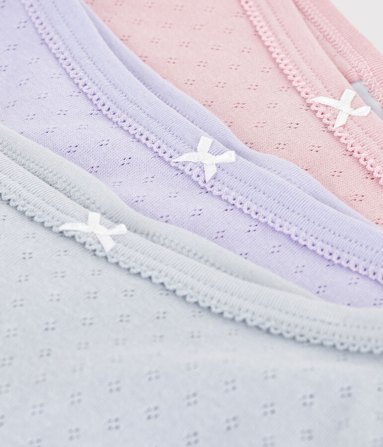 Lot de culottes enfant en coton ajour&eacute; taille haute variante 1