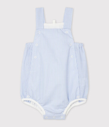 PETIT BATEAU - Combicourt bébé en popeline rayée