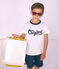 Tee-shirt enfant garçon à manches courtes blanc MARSHMALLOW
