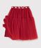 Jupe longue en tulle enfant unie rouge