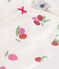 Combinaison courte bébé en coton fruits blanc MARSHMALLOW/blanc MULTICO