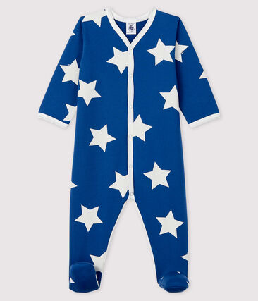 PETIT BATEAU - Dors-bien bleu à étoiles bébé en molleton