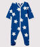 Dors-bien bleu à étoiles bébé en molleton bleu MAJOR/blanc ECUME