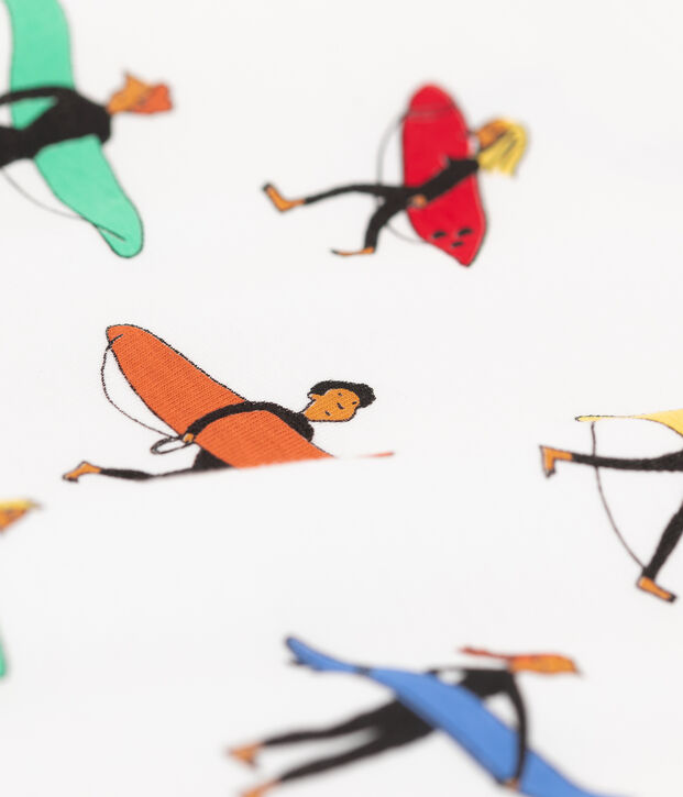 Tee-shirt en coton bio enfant fille - gar&ccedil;on blanc