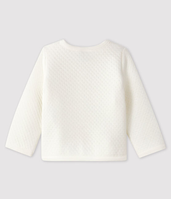 Cardigan bébé fille en tubique blanc MARSHMALLOW