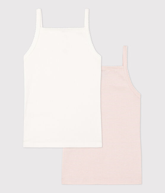 Lot de 2 chemises à bretelles milleraies petite fille en coton variante 1