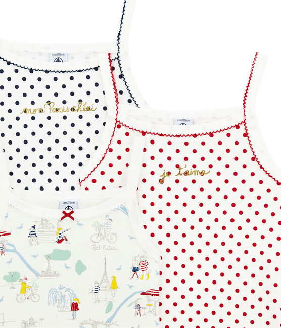 Trio de chemises à bretelles petite fille variante 1