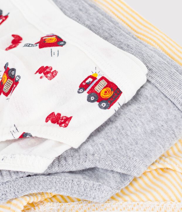 Lot de slip enfant en coton imprim&eacute; pompier multicouleur